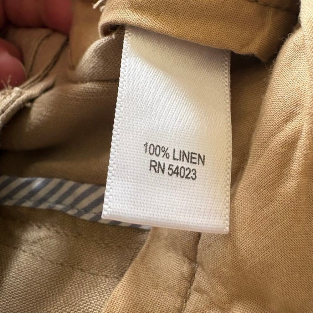 Banana Republic Linen Wide Leg Pants 2 Lt Beige Coastal Grandmother Minimalist - Picture 3 of 9